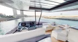 Яхта Ferretti 780 Crystal — роскошь и комфорт для 20 гостей. 4 каюты, флайбридж, идеальна для корпоративов, свадеб и торжеств в Дубае.