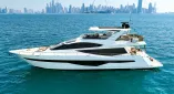 Яхта Galeon 780 Crystal в Дубае, 24 метра, 15 гостей, 4 каюты. Идеальна для корпоративов, вечеринок и торжеств с панорамным видом на город.