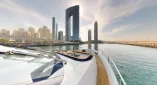 Яхта Galeon 780 Crystal в Дубае, 24 метра, 15 гостей, 4 каюты. Идеальна для корпоративов, вечеринок и торжеств с панорамным видом на город.